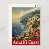 Küste Elegante: Amalfi Vintag Postkarte (Vorne/Hinten)