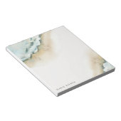 Küste Elegantes Meer Wellen Sandstrand Wasserfarbe Notizblock (angewinkelt)