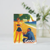 Küste Genuas, Italien, alter Kapitän und junger To Postkarte (Stehend Vorderseite)