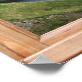 Küste, Himmel und Ozean von einem Fenster aus Poster (Ecke)