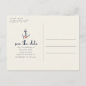 Küste Hochzeitsfest Foto Save the Date Ankündigungspostkarte (Rückseite)