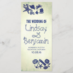 Küste-Hochzeitsprogramm des Seeseilknotens Programm