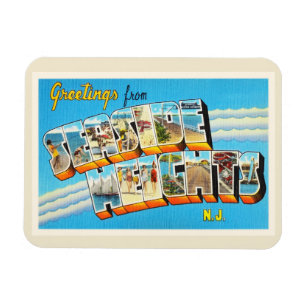 Küste-Höhen-New-Jersey NJ Vintage Postkarte Magnet