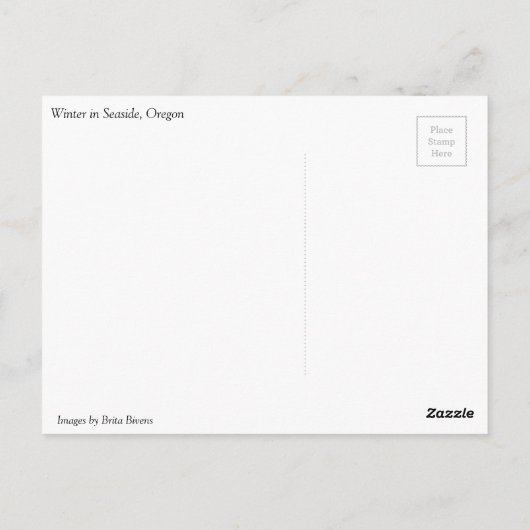 Küste im Winter, Oregon Küste Postkarte (Rückseite)