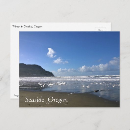 Küste im Winter Postkarte (Vorne/Hinten)