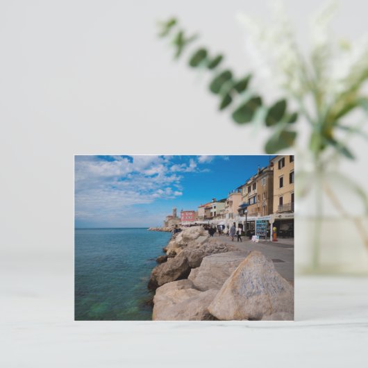 Küste in Piran, Slowenien Postkarte (Stehend Vorderseite)