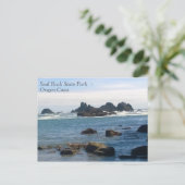 Küste in Siegel Rock Oregon Postkarte (Stehend Vorderseite)