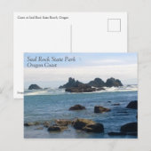 Küste in Siegel Rock Oregon Postkarte (Vorne/Hinten)