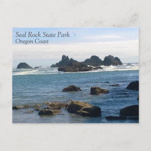 Küste in Siegel Rock Oregon Postkarte