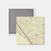 Küste Kaliforniens mit San Andreas Rift Magnet (Vorderseite/Rückseite)