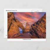 Küste Kaliforniens Postkarte (Vorne/Hinten)