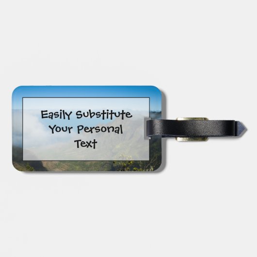 Küste Kauai-Na Pali von Kokee Gepäckanhänger (Rückseite horizontal)