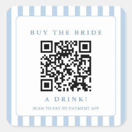 Küste kaufen die Braut A Drink QR Code Quadratischer Aufkleber