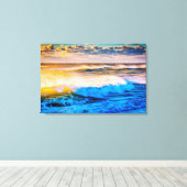 Küste landschaftlich bei Sonnenaufgang Leinwanddruck (Insitu (Holzboden))