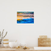 Küste landschaftlich bei Sonnenaufgang Poster (Küche)