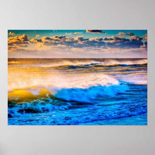 Küste landschaftlich bei Sonnenaufgang Poster (Vorne)