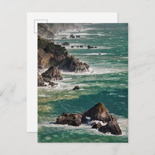 Küste Landschaftlich mit Wellen Postkarte (Vorne/Hinten)