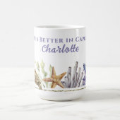 Küste, Leben besser in CapMay, Personalisiert Kaffeetasse (Mittel)