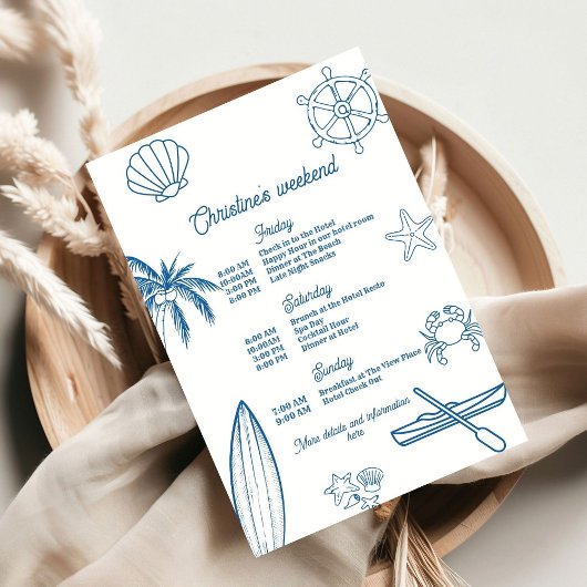 Küste letzte Segel vor dem Schleier Bachelorette Einladung