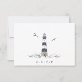 Küste Leuchtturm UAWG Mahlzeiten Auswahl RSVP Karte (Vorderseite)