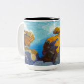 Küste Maine von Newell Convers Wyeth Zweifarbige Tasse (Vorderseite Links)