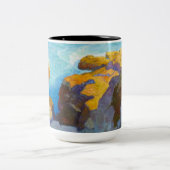 Küste Maine von Newell Convers Wyeth Zweifarbige Tasse (Mittel)