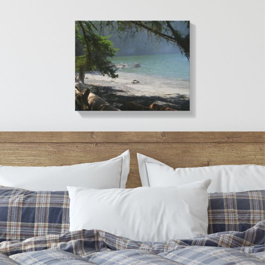 Küste, mistiger Strand, Küste, schön Leinwanddruck (Insitu (Schlafzimmer))