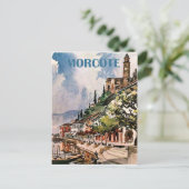 Küste Morcote, See Lugano, Schweiz Postkarte (Stehend Vorderseite)