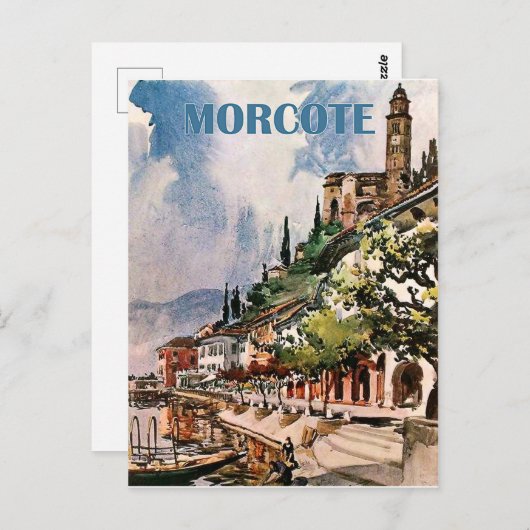 Küste Morcote, See Lugano, Schweiz Postkarte (Vorne/Hinten)