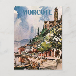 Küste Morcote, See Lugano, Schweiz Postkarte