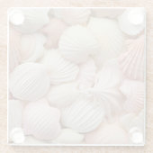 Küste Muscheln Glass Coaster Glasuntersetzer (Rückseite)