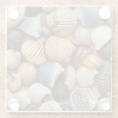 Küste Muscheln Glass Coaster Glasuntersetzer (Rückseite)