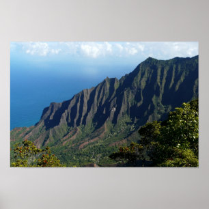 Küste Na Pali auf Kauai-Plakat Poster