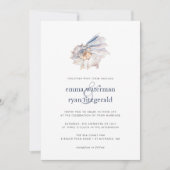 Küste | Nautical Seashell Wedding Einladung (Vorderseite)