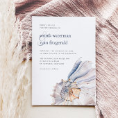 Küste | Nautical Seashell Wedding Einladung