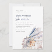 Küste | Nautical Seashell Wedding Einladung (Vorderseite)