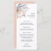 Küste | Nautical Seashell Wedding Menu Card Menükarte (Vorne/Hinten)
