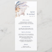 Küste | Nautical Seashell Wedding Menu Card Menükarte (Vorderseite)