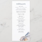 Küste | Nautical Seashell Wedding Program Programm (Rückseite)