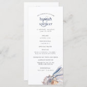 Küste | Nautical Seashell Wedding Program Programm (Vorne/Hinten)