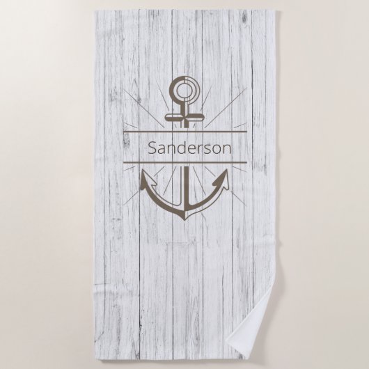 Küste Nautical Wetter Sommer Beach Wald Strand Strandtuch (Vorderseite)