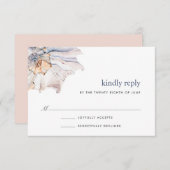 Küste | Nautische Seashell-RSVP-Karte RSVP Karte (Vorne/Hinten)