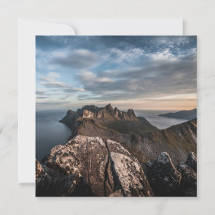 Küste Norwegens Landschaftsfotokarte