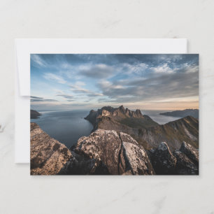 Küste Norwegens Landschaftsfotokarte