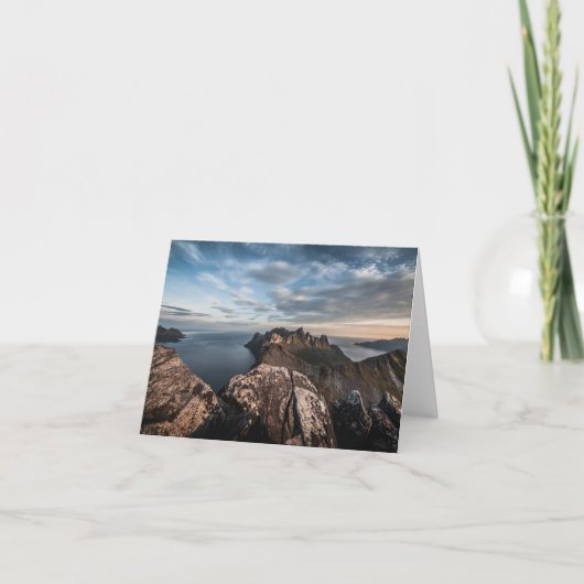 Küste Norwegens Landschaftsgebiet Foto Karte (Vorderseite)