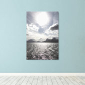 Küste Norwegens Landschaftsgebiet Foto Leinwanddruck (Insitu (Holzboden))