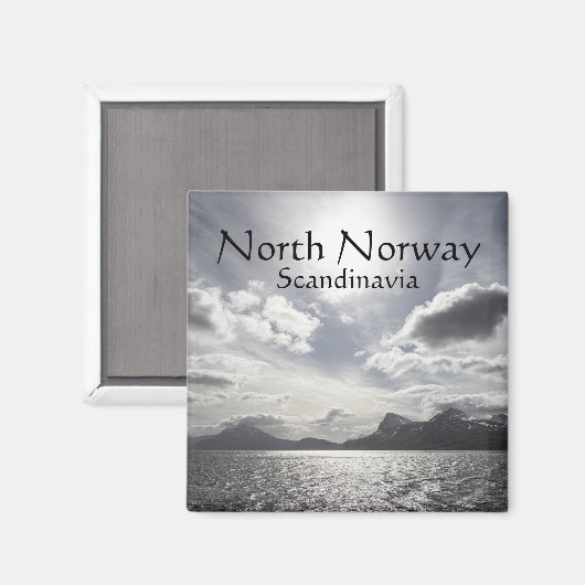 Küste Norwegens Landschaftsgebiet Foto Magnet (Vorderseite/Rückseite)