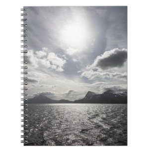 Küste Norwegens Landschaftsgebiet Foto Notizblock