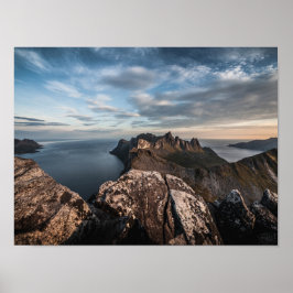 Küste Norwegens Landschaftsgebiet Foto Poster
