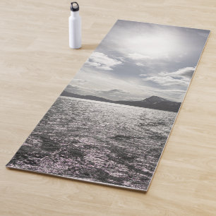 Küste Norwegens Landschaftsgebiet Foto Yogamatte